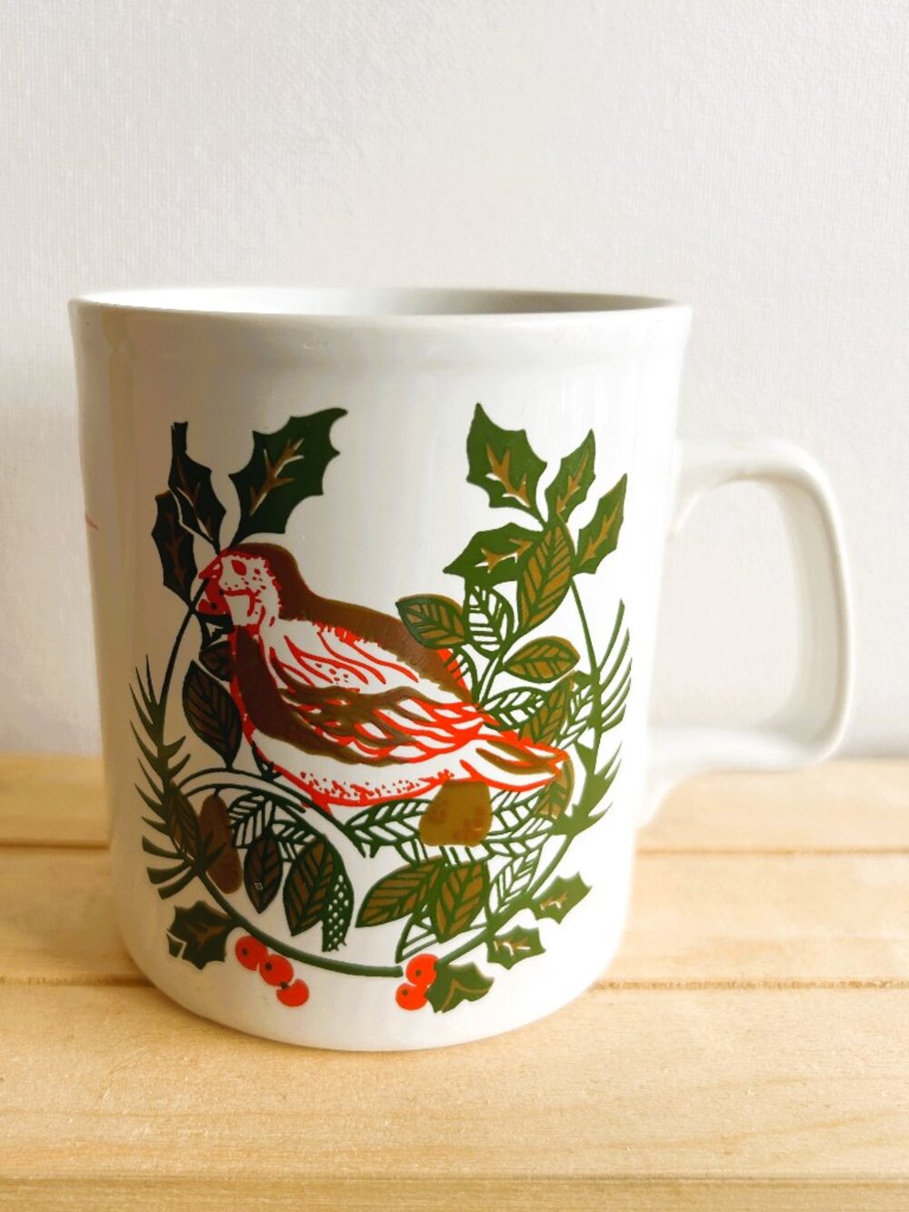 Kiln Craft Vintage Partridge in a Pear Tree Christmas Mug